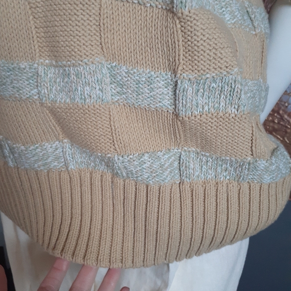 Zara Cotton Blend Oversized Striped Sweater - Picture 7 of 12